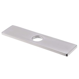 TOCALOCA 10-Inch Square Sink Plate, Kitchen Sink Hole Cover Deck Plate Escutcheon Stainless Steel, Bathroom Vessel Faucet Sink Hole Cover Brushed Nickel