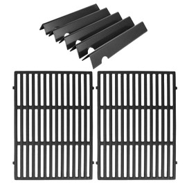 17" Flavorizer Bars 66795 and 18.75" Cast Iron Grill Grates 66095 Combo for Weber Genesis II LX 300 Series,Genesis II E/S 310/315 / 325/330 / 335 Grill Grate Flavor Bars Set for Weber 66802 66032