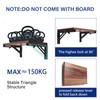 Folding Shelf Brackets,Wall Mounted Shelf Brackets,Heavy Duty Shelf Bracket,Black Metal