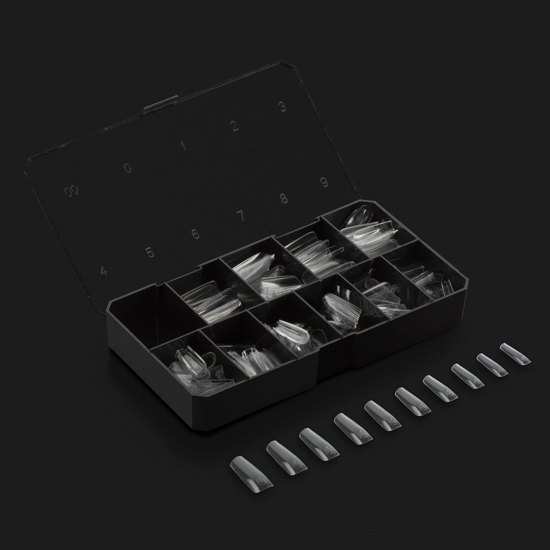 Apres Gel-X Nail Extensions Natural Square Long Soft Gel Tips