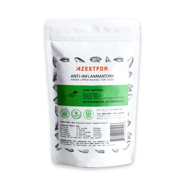 Azestfor Anti-Inflammatory Green Lipped Mussel for Dogs Powder