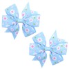 Flower Hair Clips for Little Girls Fresh Blue Floral Hair