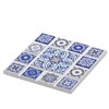 Zassenhaus 057669 Oriental Design Cross Ceramic Coaster with Non-Slip Cork