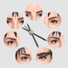 zalati Eyebrow Ruler Stainless Steel Tattoo Eyebrow Stencil Ruler Three-Point
