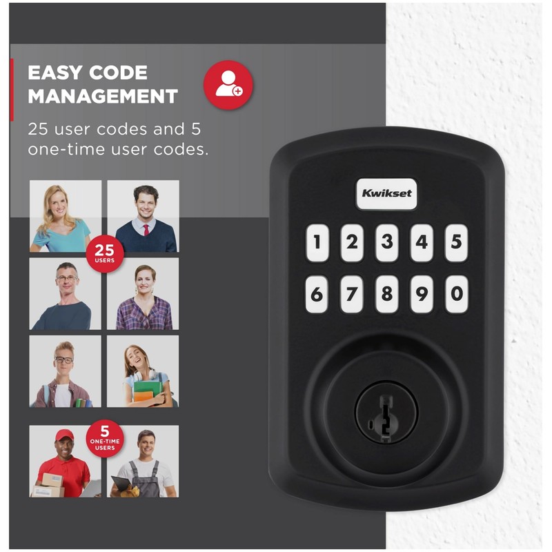 Kwikset 9250TRS-11PS Transitional Powerbolt 2 Electronic SmartCode Deadbolt SmartKey with