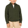 Zhaovi's Toddler Boys Girls Sweater Twisted Knit Cable 1/4 Zip