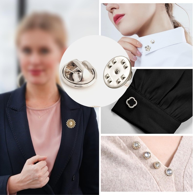Lapel Pin Backs, 50PCS Pin Backs for Brooch Tie Hat