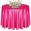 KKJIAF 1 Pack 108Inch Round Table Cloth, Hot Pink Tablecloth