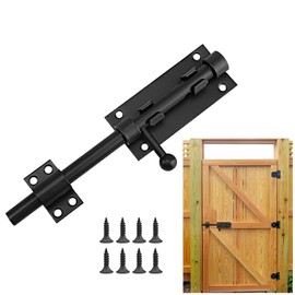 1 PCS Schwarzer Türriegel aus Edelstahl,Riegelschloss,Riegelschloss Edelstahl,Schieberiegel,Türriegel Edelstahl,Schiebeschloss Türriegel,Riegel Tür,Für Haus Scheune Zaun Schuppen Keller, Schuppen