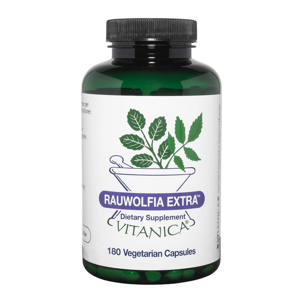 Vitanica Rauwolfia Extra, Cardiovascular Support Supplement, Vegan, 180 Capsules