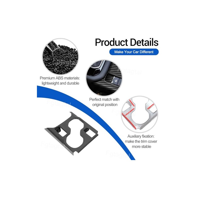 Fgtagtal Center Console Cup Holder Panel Trim Cover Compatible with