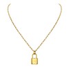 PROSTEEL Lock Chain Necklace Simple H Initial Cool Chain Necklaces