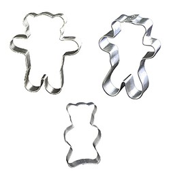 Lares Large Cookie Cutters/Cookie Cutters Sets – Size from 5 – 14 cm – Made in Germany – Set of 3 Bear (Various Sizes)