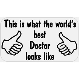 What World's Best Doctor Looks Like - 250 Stickers Pack 2.25 x 1.25 inches