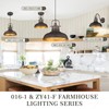 zeyu 17.7 Inch Farmhouse Pendant Light for Kitchen Island, Large