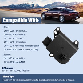 LCWRGS HVAC Blend Door Actuator for Explorer Flex 2011-2018, Ford Taurus 2008-2018, Lincoln MKT MKS 2011-2016, Heater Air Door Actuator, 604-234, YH-1779, AA5Z-19E616-C