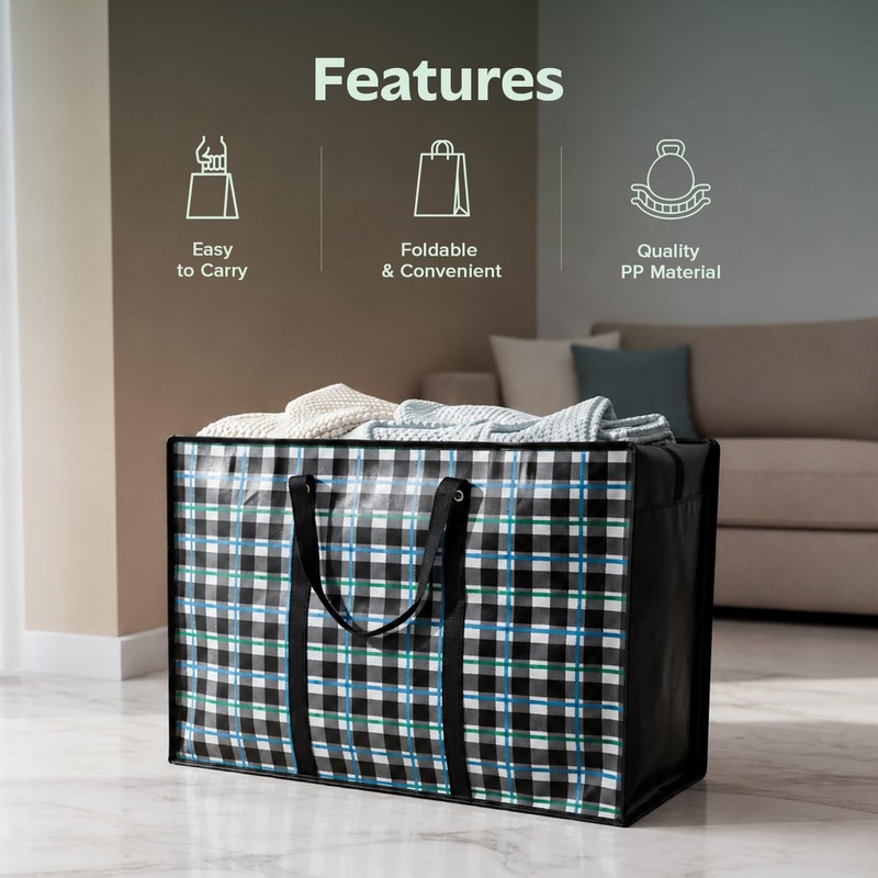 2Pcs 52L Medium Storage Bags | Heavy Duty Moving Bags