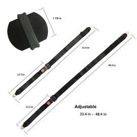 MOHEEN Universal Lap Seat Belt 2 Point Adjustable Safety Seat Belt for Go Kart, Club Golf Cart, 2 Pack in Black,48 Inch