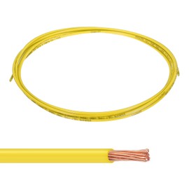 sourcing map 10 Feet 14 AWG Gauge THHN Stranded Yellow UL Listed Copper Construction Site Cable with Nylon Sheath, PVC Insulation 600V Copper Electrical Cable for Residential, Commercial and
