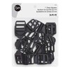 Dritz BLK155 Strap Adjusters 1in Plastic Black Bag & Tote