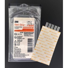 Butterfly Stitches Strip| 3mm x 75mm (5 Packs of 5) 25 Strips | Skin Closure Strips| Sterile and Hypoallergenic (R1540)