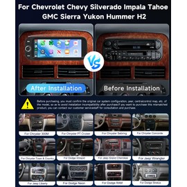 2+64G for Dodge Ram 1500/2500/3500 Radio 2002-2006,for Jeep Grand Cherokee 1999-2004,for Jeep Wrangler 2003-2006-Android Wireless CarPlay Android Auto 6.86” IPS Touch Screen Car Radio for Dodge Ram