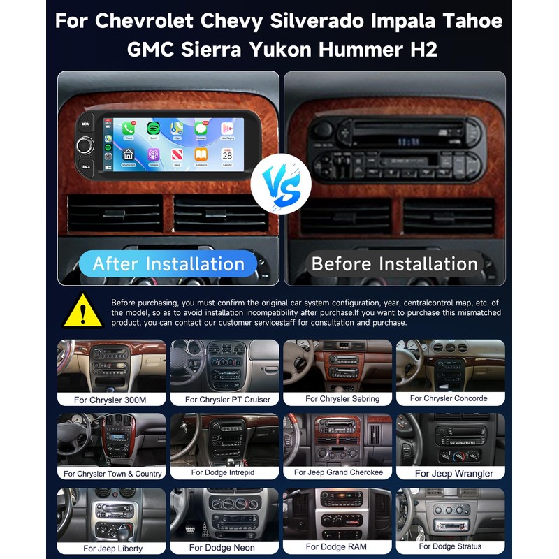2+64G for Dodge Ram 1500/2500/3500 Radio 2002-2006,for Jeep Grand Cherokee