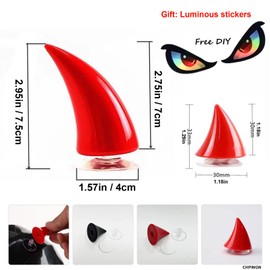 CHPINGN Motorcycle Horn Devil Horns,Motorcycle Helmet Accessories,Bike Helmet, Ski Helmet Motorcycle Accessories(Helmet Not Included)