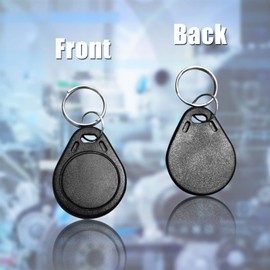 50pcs ID 125KHz RFID Writable Rewritable T5577 Key Fob for RFID Writer (Black)