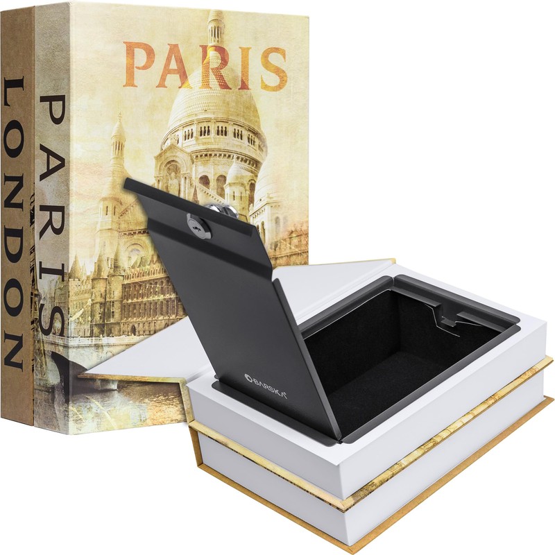 Barska Portable Diversion Dual Book Safe Concealed Lock Box for