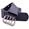 TheBeltShoppe.com Full Grain Buffalo Leather 3-Hole Jeans Belt - Black