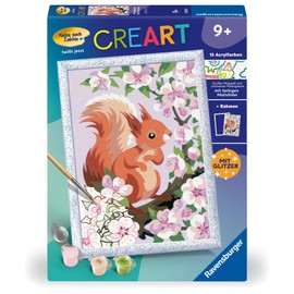 Ravensburger CreArt 20064 - Curious Squirrel - Paint by Numbers for Children from 9 Years, Great Christmas Gift