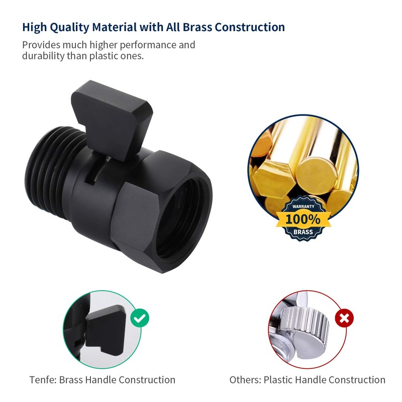 Tenfe Water Flow Control Valve, Brass Shut Off Valve Adjust