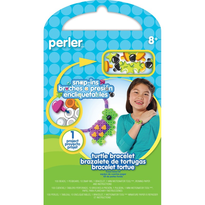 Perler Beads Turtle Bracelet Fuse Beads Kit, 115pcs