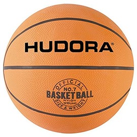 HUDORA Basketball Size 7 Orange, uninflated - Indoor & Outdoor Rubber Basketball for Children, Teenagers & Adults - Grippy Basketball Made of Natural Rubber for Beginners & Advanced Players