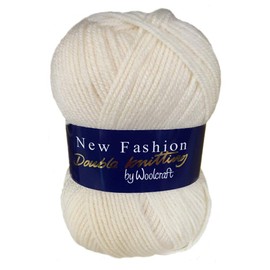 10 x 100g Woolcraft Knitting Wool/Yarn New DK (Cream 025)