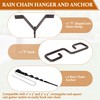 Rain Chains Clip and Ground Anchor Kit, for Outdoor Garden