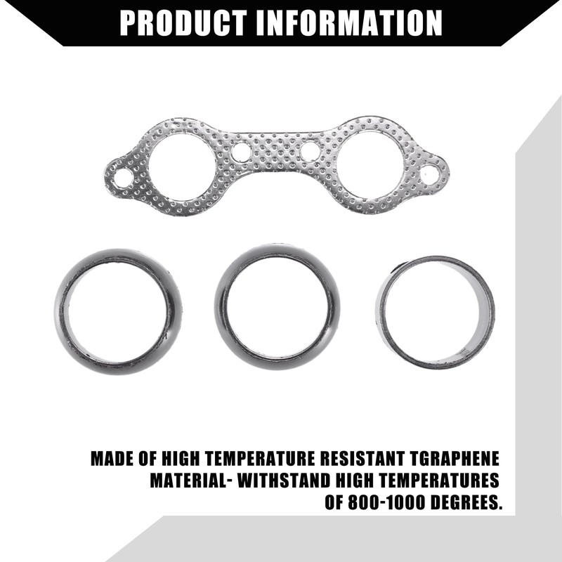 A ABSOPRO 1 Set Exhaust Silencer Pipe Manifold Seal Spring
