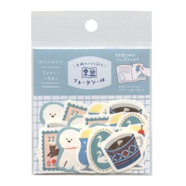 Watashiyori Washi Flake Sticker [Aoiro] Notebook Decoration, Notebook Decoration, Cute QSA154
