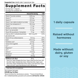 Ancient Nutrition Multivitamin for Women, Ancient Multi Women's 40+ Once Daily Vitamin Supplement, Vitamin B, Vitamin C and Vitamin K2, Folate and Iron Supplement, Supports Bone Health, 30ct