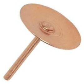 100 x Copper Disc Rivets - 20mm Long x 1.5mm Thick - Slate Roof Pin Rivet