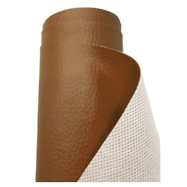 A-Express Grained Faux Leather Fabric Waterproof Heavy Duty Leatherette Vinyl Leathercloth Upholstery Textured Material - Light Brown Half Metre 50cm x 140cm