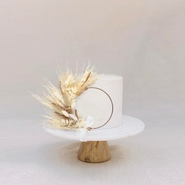 Rinlong - Decoración para tartas, decoración de flores, flores de pampa para decoración de pasteles, otoño, boda, bautizo, cumpleaños, niña y mujer