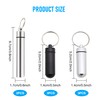 Keychain Pill Holder, 8 Pcs Portable Aluminum Pill Container, Travel