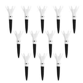 Daiya Golf TE-6012 Tomahawk Tea BW Short, 12 Pieces, Increased Distance, Durable, Break-resistant, Easy to Find, Meets Golf Regulations, Made in Japan, Total Length 1.7 inches (42 mm), Black