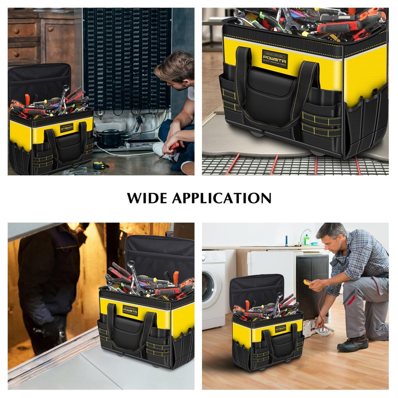 POWSTR 21" Rolling Tool Bag with Wheels,Waterproof Rolling Tool Tote