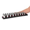 TEKTON 1/2 Inch Drive Hex Bit Socket Set with Rails