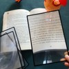 4pcs Page Magnifier for Reading, 3X Magnifying Lens Sheet/Bookmark Flat