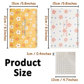 CIOUYAOS Pack of 2 Sticker Scrapbooks, Blank Sticker Album with Double-Sided Acrylic Dot Tape, Separating Paper for Children and Adults, Diamond Painting, Sticker Collection (A5.21 x 15 cm)