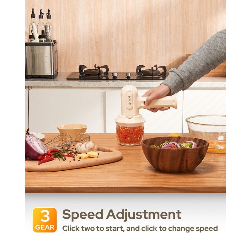 3-in-1 Hand Mixer, hand mixer electric handheld with Garlic Chopper